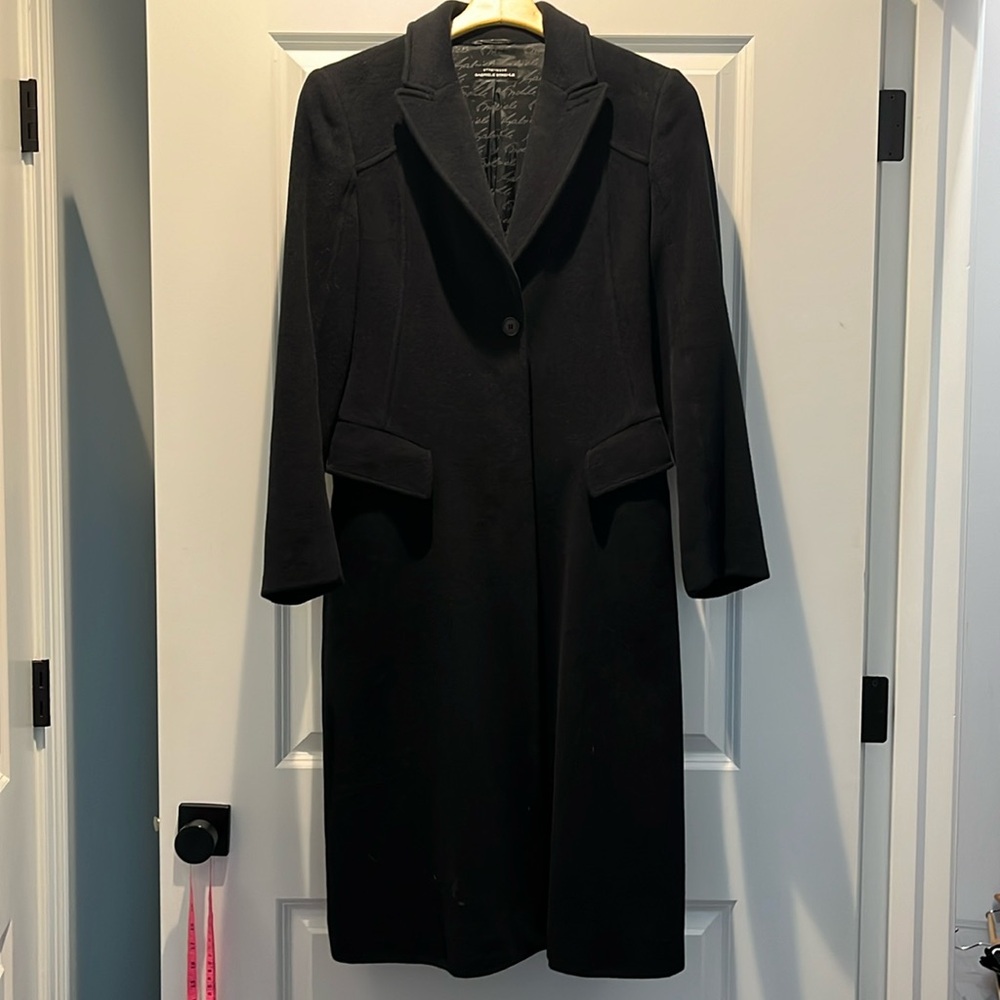 EUC- Gabriele Strehle angora and cashmere coat. Size EU 36/US 4. Full length. 🎃